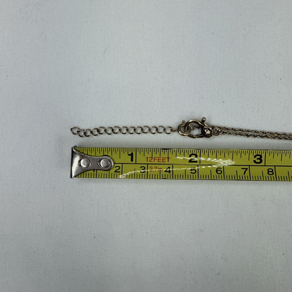 Vintage Monet Gold tone Twisted Chain With Graduated Rhinestone Pendant, Glam - Picture 7 of 8